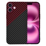 Husa iPhone 16 Plus Asteroid GSM Carbonite FiberShell, rosu inchis