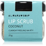 Almara Soap Scrub exfoliant din zahar de buze Coconut 25 g