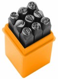 Set 9 Punctatoare Cifre 6mm Tolsen, Otel Tratament Termic, Gravare Metal, Lemn, Piele, Cutie Depozitare