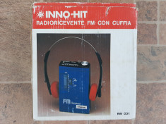 Radio cu casti FM vechi vintage INNO-HIT Walkman foto