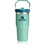 Stanley IceFlow&trade; Flip Straw 2.0 Tumbler sticlă termos din oțel inoxidabil Spring Green 410 ml
