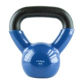 Cumpara ieftin Gantera kettlebell HMS 6 kg albastra din fonta, acoperita cu vinil