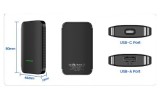 Cumpara ieftin Adaptor Wireless iSEN CP2A PRO CarPlay si Android Auto, WiFi Dual Band 2.4G 5G, USB-A si USB-C, Compatibil Masini cu CarPlay pe Fir