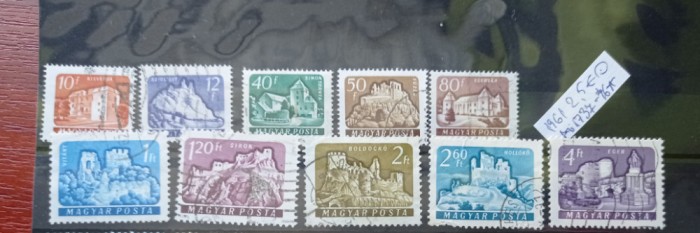 TS21 - Timbre serie Ungaria - Magyar posta 1961 Mi1737-46A