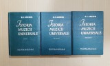 Cele 3 vol. ale lucrării &bdquo;Istoria muzicii universale&rdquo; de R.I.Gruber (Editura Muzicala 1962-63)