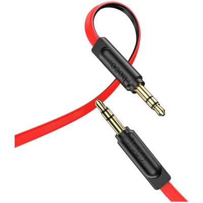 Cablu Audio HOCO, UPA16, 3.5 mm la 3.5 mm AUX, 2m, Rosu, Blister foto