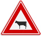 Semn de circulatie pentru vite