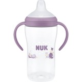 NUK Perfect Match Hippo biberon pentru &icirc;nvățare cu controlul temperaturii 6m+ 260 ml