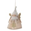 Set 6 Ornamente Brad Craciun Fairy, 10x4x13cm, Textil Crem Auriu, Decoratiuni Brad, Figurina Inger