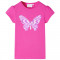 Tricou de copii, maneci tip sapca, roz &icirc;nchis, 104 GartenMobel Dekor