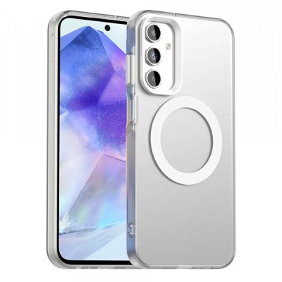 Husa MagSafe pentru Samsung Galaxy A55 5G A556, Techsuit, CandyCase, Alba foto