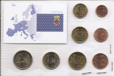 Luxemburg Set 8D - 1, 2, 5, 10, 20, 50 euro cent, 1, 2 euro 2005 - UNC !!! foto