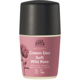 Deodorant Roll-on Urtekram Crema Fina Trandafir Salbatic, 50ml, Vegan, Fara Alcool, Certificat Bio