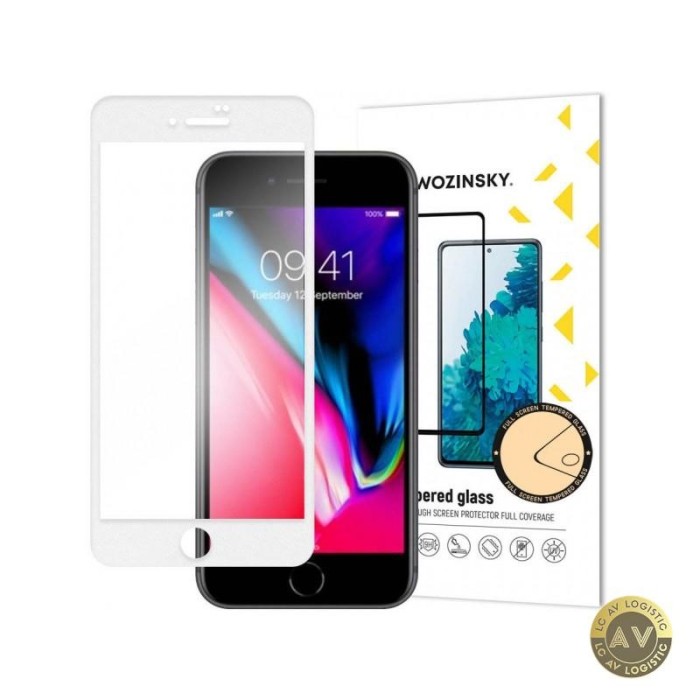 Folie de protectie Ecran WZK pentru Apple iPhone SE (2022) / SE (2020) / 8 Sticla securizata Full Glue Alba