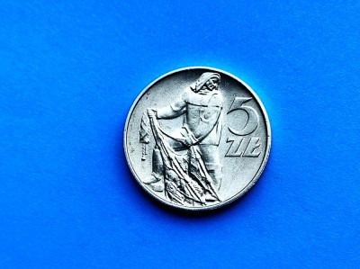 5 Zloti 1974 Polonia-AUNC++-in realitate arata bine! foto