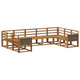 vidaXL Set de canapele de exterior 9 pcs natural Lemn Solid de Acacia 3385525
