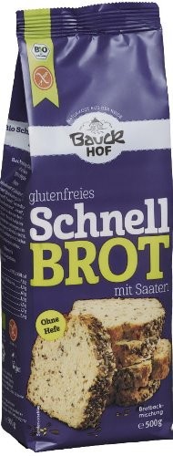 Mix de Faina Bio pentru Paine Rapida cu Seminte Fara Gluten Bauck Hof 500gr
