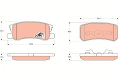 TRW GDB3247 COTEC set placute frana,frana disc