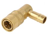 Conector rapid &icirc;n unghi de 90&deg; alamă 15 bar cu supapă