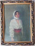Portret de tarancuta in port// ulei pe carton, Henri Visconte, Arbori, Altul