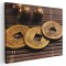 Tablou canvas monede chinezesti Feng Shui, auriu, maro 1309 Tablou canvas pe panza CU RAMA 30x40 cm