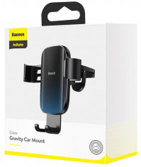 Suport Telefon Auto Baseus Glaze Gravity Car Mount Pentru Grila Ventilatie Negru SUYL-LG01 foto