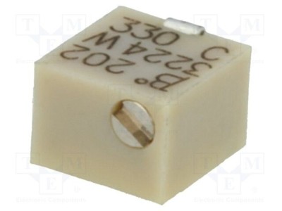 Potenţiometru SMD BOURNS 2k&amp;Omega; 0,25W multitură 12 ture 3224W foto