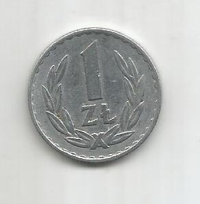 (No1) moneda-Polonia ,1 Zlot 1975 foto