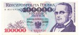 Polonia 100000 Zloti 1993 P-160 Bancnota Straina Europa, Seria 8375926
