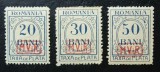 Romania LP 4 c,d,e MNH/** , MVIR - Ocupatia germana in Romania , Porto, Stampilat