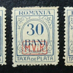 Romania LP 4 c,d,e MNH/** , MVIR - Ocupatia germana in Romania , Porto