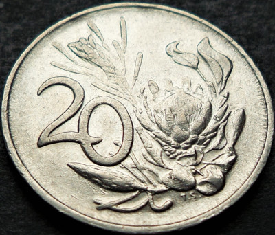Moneda 20 CENTI - AFRICA de SUD, anul 1984 *cod 5239 foto