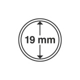 Capsule pentru monede, diametru interior 19mm, cutie 10buc.