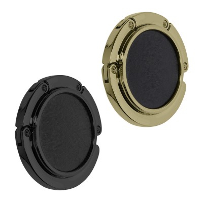 Set 2 Carlige de masa Kwmobile pentru genti, Auriu/Negru, Zinc, KWM000014YV007C foto