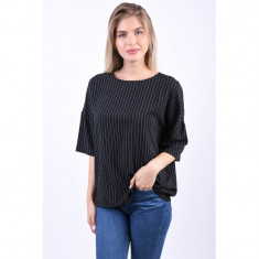 Bluza Vascoza Object Rose Dungi Negru foto