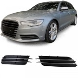 Accesorii cromate pentru grila si bara fata pentru Audi A6 C7 4G 10-14 fara S-Line Performance AutoTuning