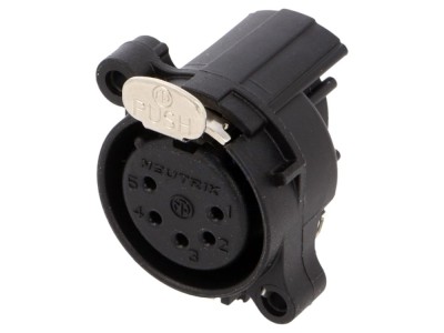 Conector XLR mamă 5 pini 90&amp;deg; foto