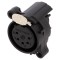 Conector XLR mamă 5 pini 90&deg;