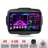 Navigatie Jeep Renegade 2015-2020 A-500 4+64 InCell Display 1K Android Waze USB Navigatie Internet Youtube Radio