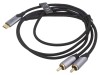 Cablu Vention RCA x2 la USB C, 2m, Placare Aurit, Conductor Cupru