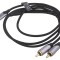 Cablu RCA x2 la USB C, 2m, aurit