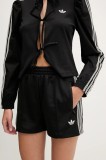 Adidas Originals pantaloni scurți Shorts culoarea negru, cu imprimeu, high waist, KC0680