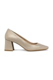 Geox pantofi de piele D GISELDA culoarea auriu, cu toc drept, D36VCA 000MA C2012