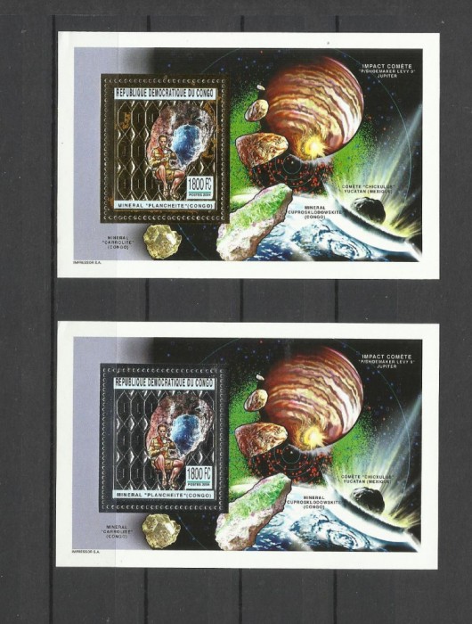 DR CONGO 2004 SCOUTING MINERALE GOLD AND SILVER FOIL