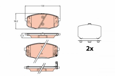 TRW GDB2192 set placute frana,frana disc foto