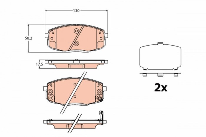TRW GDB2192 set placute frana,frana disc