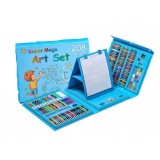 Set pictura creioane colorate, 208 elemente, 3 ani+, Albastru, Oem
