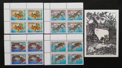 SOMALIA-FAUNA,BROASTE..-4V.in bloc+1coala mica**SOM 114A foto