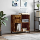 vidaXL Dulap pentru discuri stejar fumuriu 84,5x38x89 cm lemn compozit