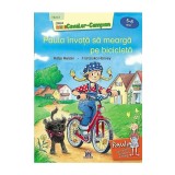 Paula invata sa mearga pe bicicleta